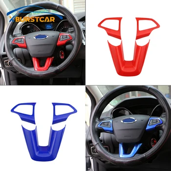 

Xburstcar 3 Pcs/Set ABS Car Steering Wheel Decoration Trim Stickers for Ford Kuga 2017 2018 Focus 3 4 2016 - 2018 Accessories