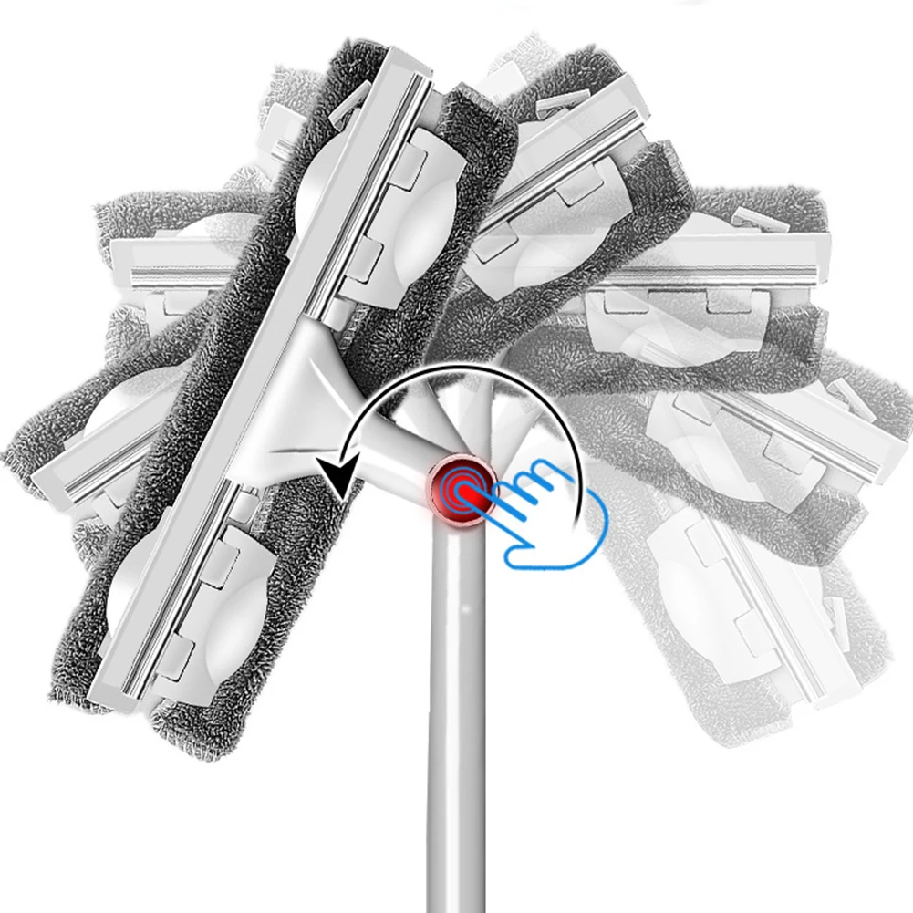 Двухсторонняя длинная ручка щетка для чистки стекла телескопическая высокая посадка стержень Вращающаяся головка с мойкой для окон ткань резиновый стеклоочиститель