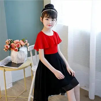 

Big Girls Chiffon Dress 2020 Summer Sleeveless Irregular Elegant Princess Party Dresses Fashion Casual Kids Girls Clothes K302