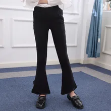 Стиль, весенне-осенние джинсы-трубы для девочек, джинсы для больших мальчиков, ковбойские брюки с поясом для девочек