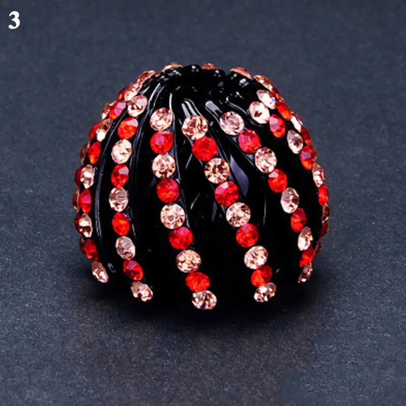 hair band for ladies Fashion Crystal Rhinestone Hairpin Bun Hair Claw Clips Horsetail Buckle Hair Clip Bird Nest Expanding Hair Accessories for Women flower hair clips