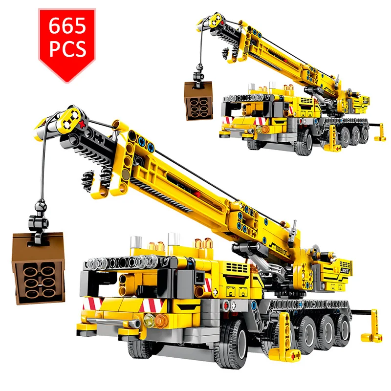 

ing building blocks car Technic Mechanical code crane Remote Control Car Bricks Intelligence toys