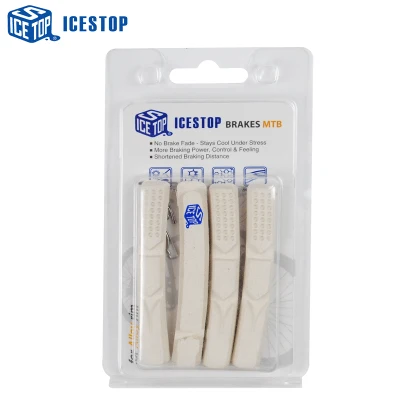 2pair white 2 пары ICESTOP MTB велосипедные тормозные колодки 72 мм горный велосипед высокого уровня конкурс Замена V тормозные колодки для сплава диски - Цвет: 2pair white
