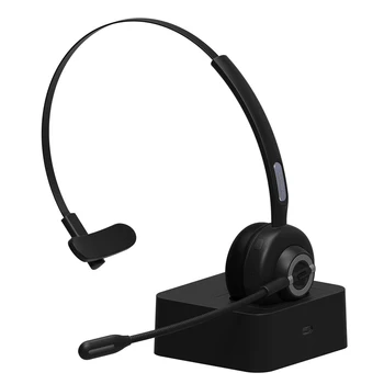 

Video Conference With Charging Base Aviation Call Center Noise Cancelling Business Telephone Operator Bluetooth Headset Mono