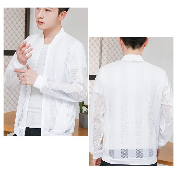 Весенние и осенние тонкие Для мужчин Slim Fit с длинным рукавом большого Размеры Повседневное ветра Защитная куртка Мужская Мода