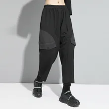 Female Seven Points Pants Cold Wind Loose Leisure Pants Middle Waist Tide Long Tide Harem Pants