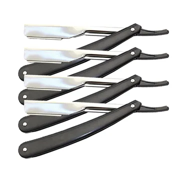 

Black Folding Shaving Knife Holder Men Shaving Barber Tools Hair Razor and Blades Stainless Steel Straight Razor Holder
