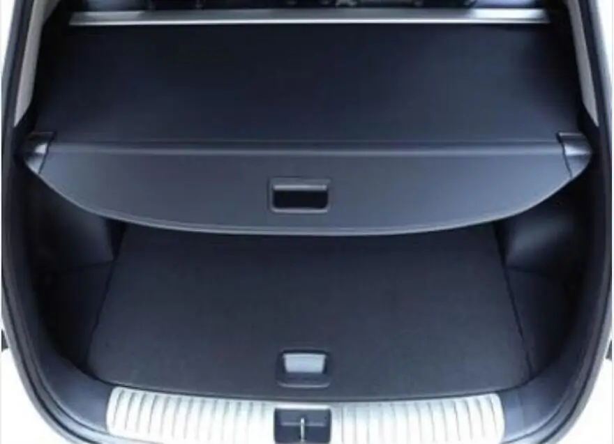 За полкой автомобиля Стайлинг для Tiguan черный багажник крышка Материал шторы задние шторы раздвижные стойки
