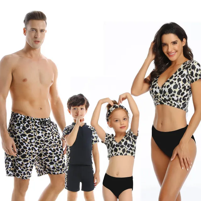 Family Matching Swimwear Baby Girl Boy Swimsuit Mother Daughter