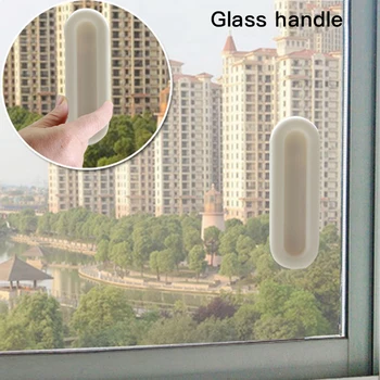 

4Pcs/Set Paste The Open Sliding Door Handles For Interior Doors Glass Window Cabinet Drawer Wardrobe Self-Adhesive Handle