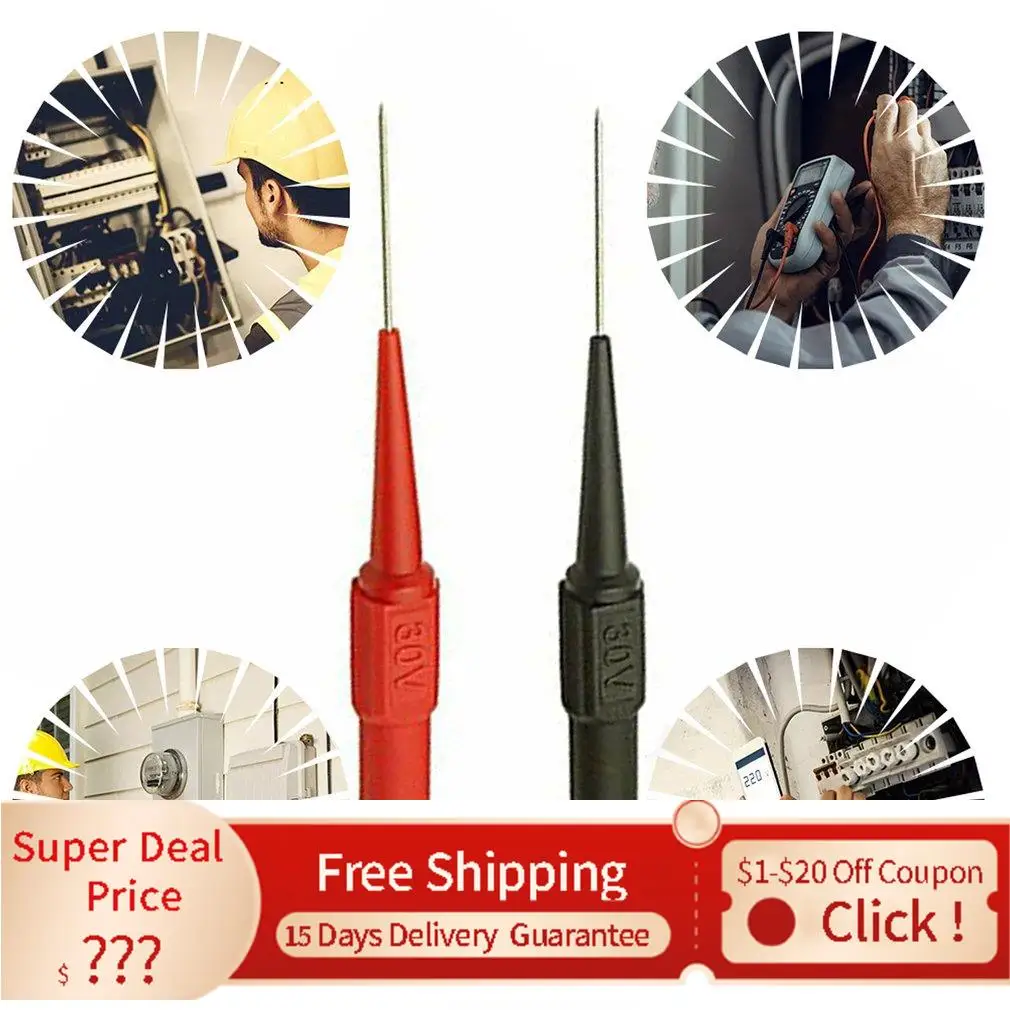 Multimeter Test Probes Insulation Non destructive Piercing Long Test