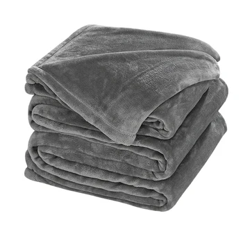 

Soft Warm Fuzzy Plush Throw(60X80-Inch) Lightweight Cozy Bed Couch Blanket,Easy Care, Grey