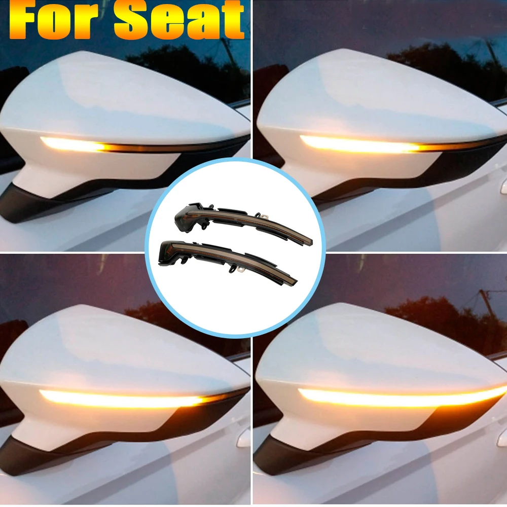 

2pcs/Lot For Seat Leon III Mk3 5F ST FR Cupra Arona KJ7 LED Side Mirror Indicator Blinker Light Dynamic Turn Signal