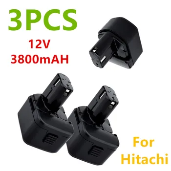 

3PCS For Hitachi EB1214S DS12DVF3 Rechargeable Battery 12V 3.8Ah Ni-MH Cordless Drill Batteria EB1212S EB1220BL EB1214L EB1230