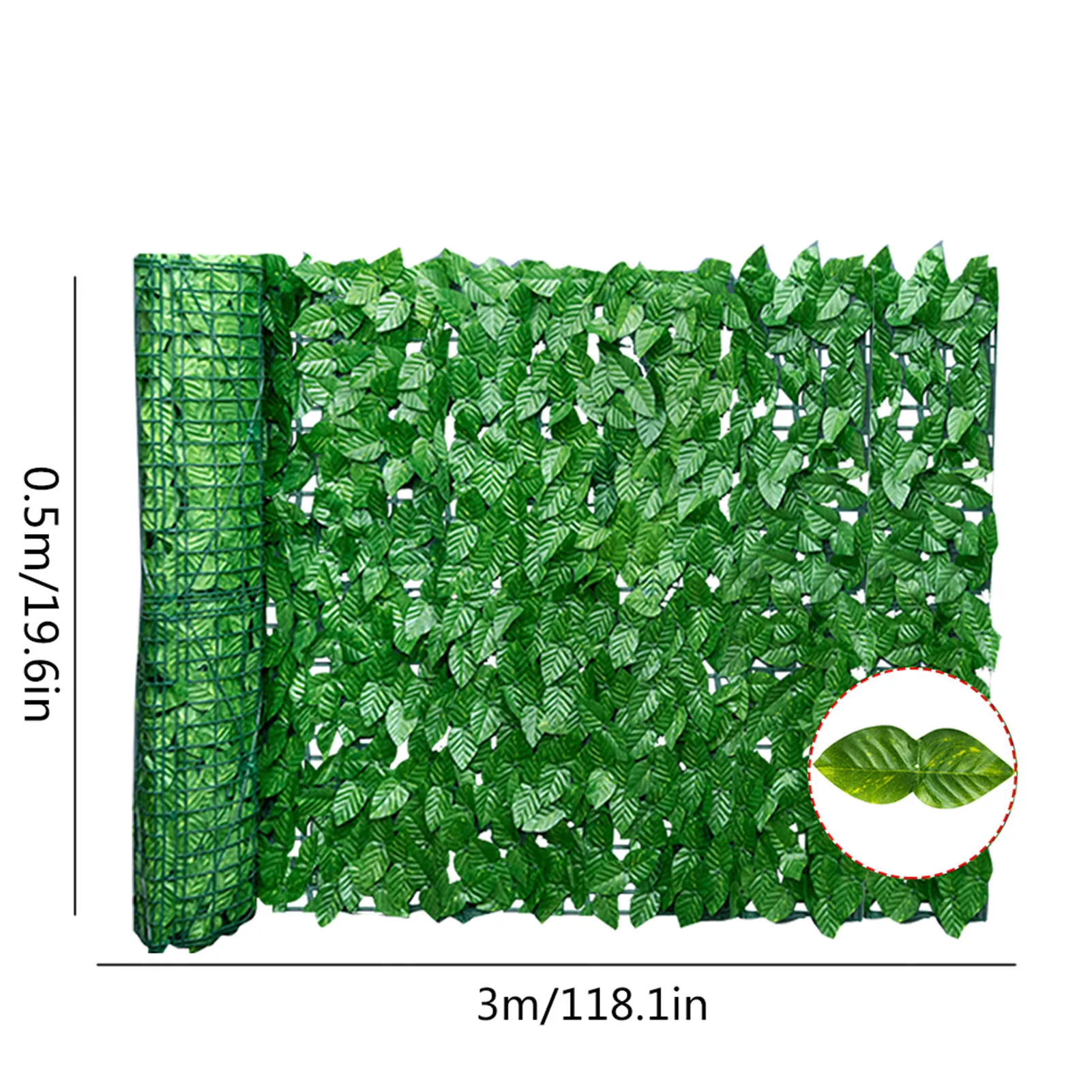 Artificial Leaf Privacy Fence Roll UV Fade Protected Rot Proof Plastic Hedging Wall Landscaping Outdoor Garden Decoration