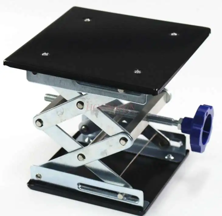 Laboratory small lifting platform 18x18 / 15x15cm manual metal alcohol lamp lifting platform physical chemistry biology teaching