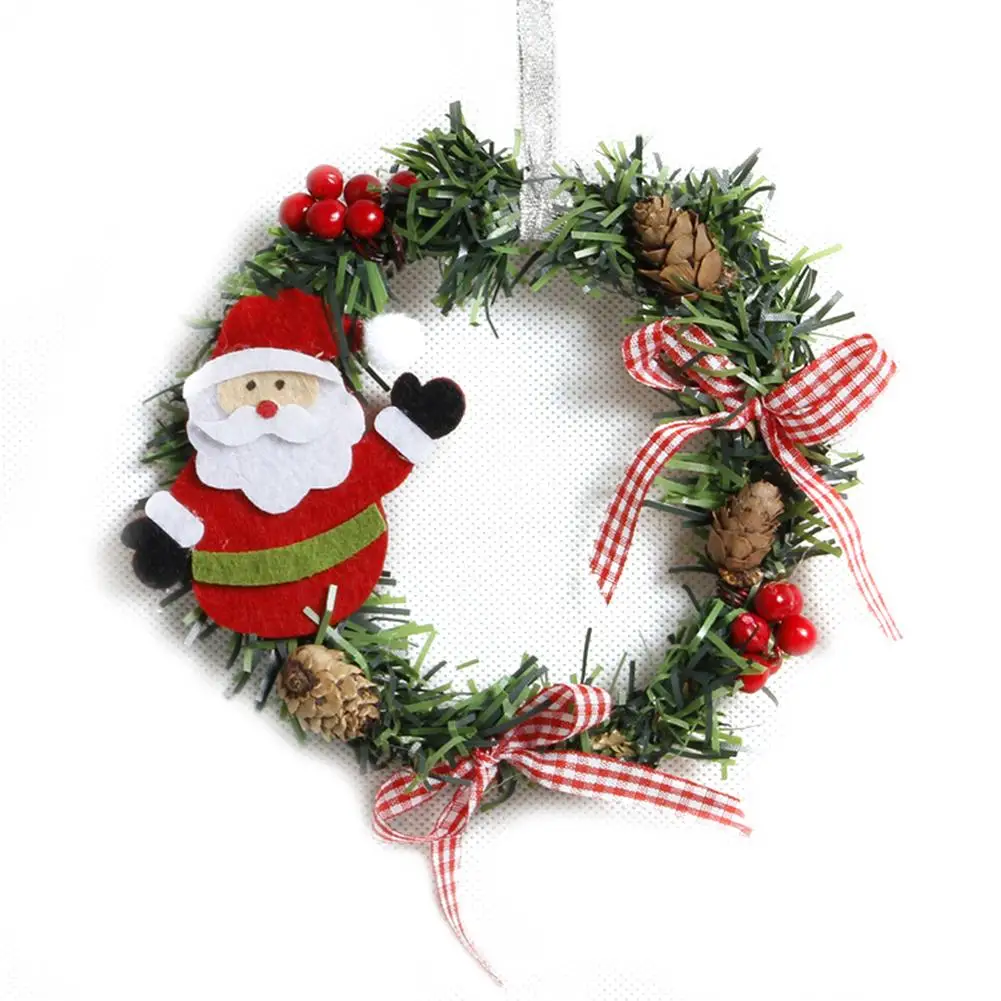 Рождественское украшение Снеговик Санта Клаус маленькая Гирлянда для рождественской елки украшения двери рождественские украшения Новогодние товары