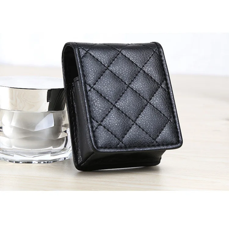 

Simple New Style PU Leather Storgage Bag High-Capacity Portable Makeup Lipstick Storage Box Kaser Lattice Organizing Bag Wholesa