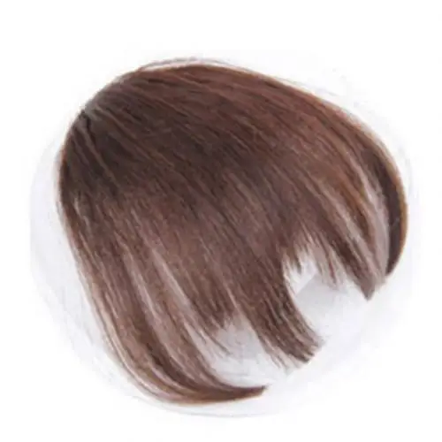 Light Brown Девушки Черный Коричневый блонд поддельные пристегиваемая челка Нерегулярные высокой температуры волокна поддельные бахрома взрыва шиньон волосы, удлиняющая накладка на волосы инструменты - Цвет: Light Brown
