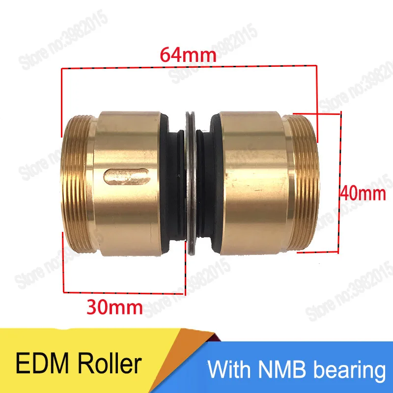 Assento de Bronze Conjunto do Rolo da Polia Máquina de Corte L64mm para Wedm-ls Wedm Completo * Fio Edm 206 Od40