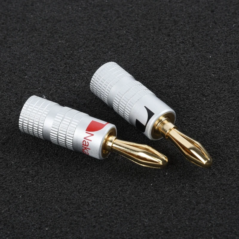 10X For Nakamichi Speaker Banana Plug Audio Jack Connector 24K Gold Plated 50M