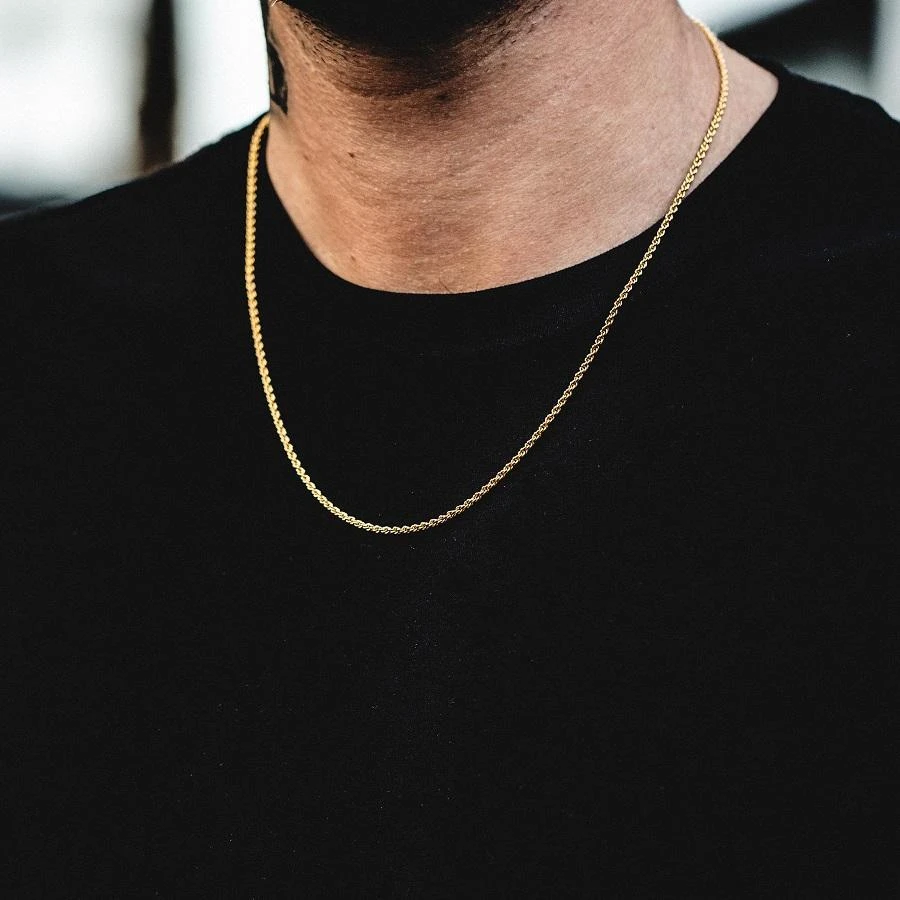 Vnox 2/3/4/5mm Rope Chain Necklace For 