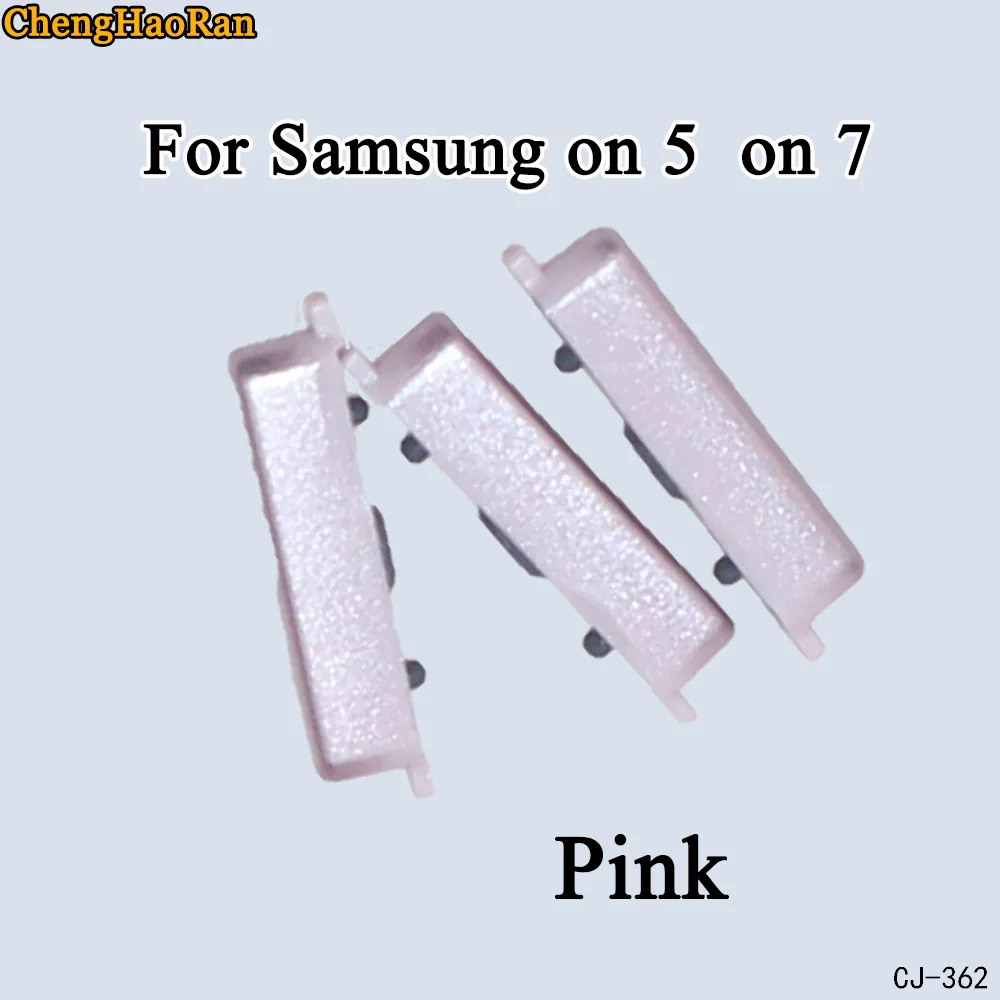 on 5 on 7-Pink ChengHaoRan 1 комплект для Samsung Galaxy J3 J5 J7() на 5 на 7 Телефонов Корпус рамка кнопка регулировки громкости боковой ключ - Цвет: on 5 on 7-Pink