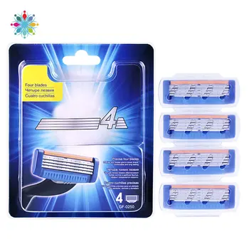 

4PCS/Set Men's Shaving Blades 4-layers Blades Razor Replacement Head Tls