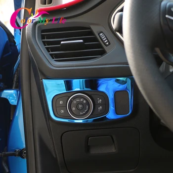 

Stainless Steel Car Head Lights Headlamp Switches Buttons Panel Cover Trim Fit for Ford Focus MK4 2019 2020 Accessories