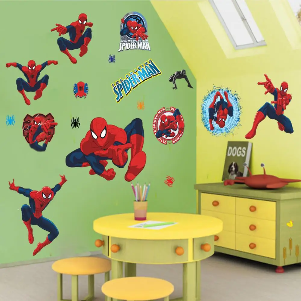 Wall Stickers Spider-Man Spider Decorative Wall Stickers for Room Office Anime Decor