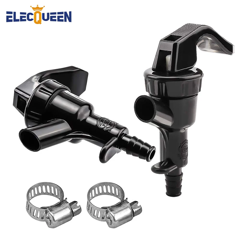 

Picnic Taps,Black Squeeze Faucet Party Tap(2pc) Food Grade Beer Liquid Dispenser for Draft Beer Keg with 2 pieces 304 Hose Clamp