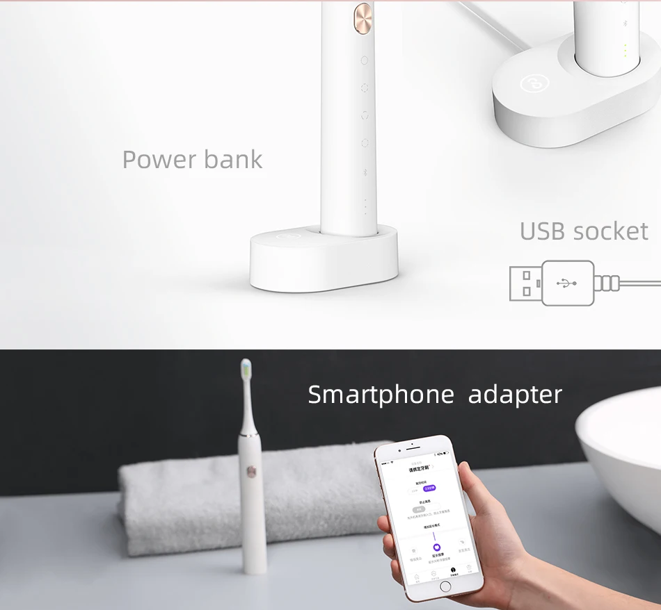 Xiaomi Soocas X3 звуковая электрическая зубная щетка USB перезаряжаемая обновленная Водонепроницаемая ультра звуковая автоматическая щетка для mijia