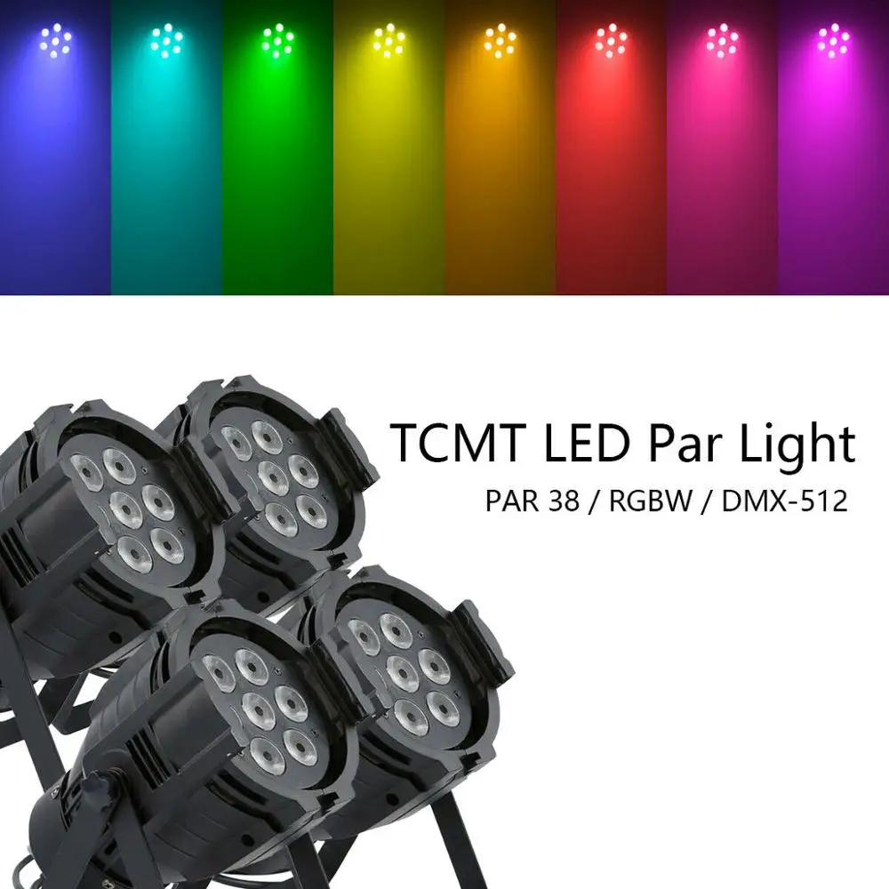 

4pcs LED Stage Washer 105W DMX 512 RGBWA 5In1 PAR 38 Stage Wash Light Night Club