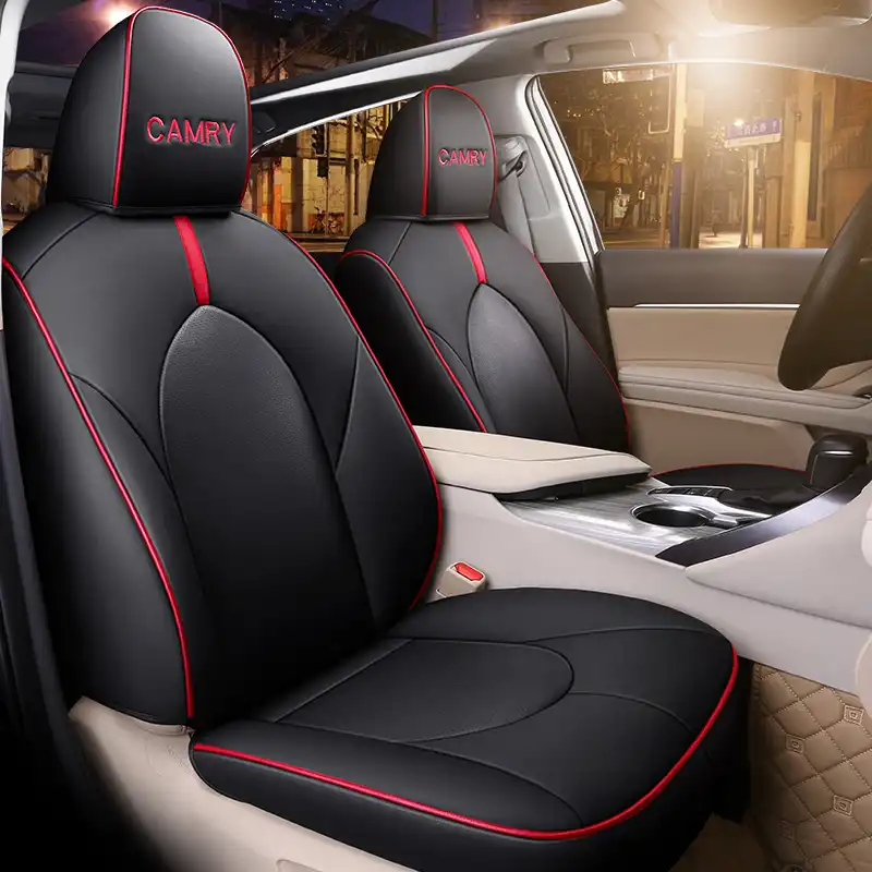 Customized Pu Leather Car Seat Cover Set Special For Toyota Camry 70 2018 2019 Auto Seat Protector Cushion Accessories Interior Automobiles Seat Covers Aliexpress