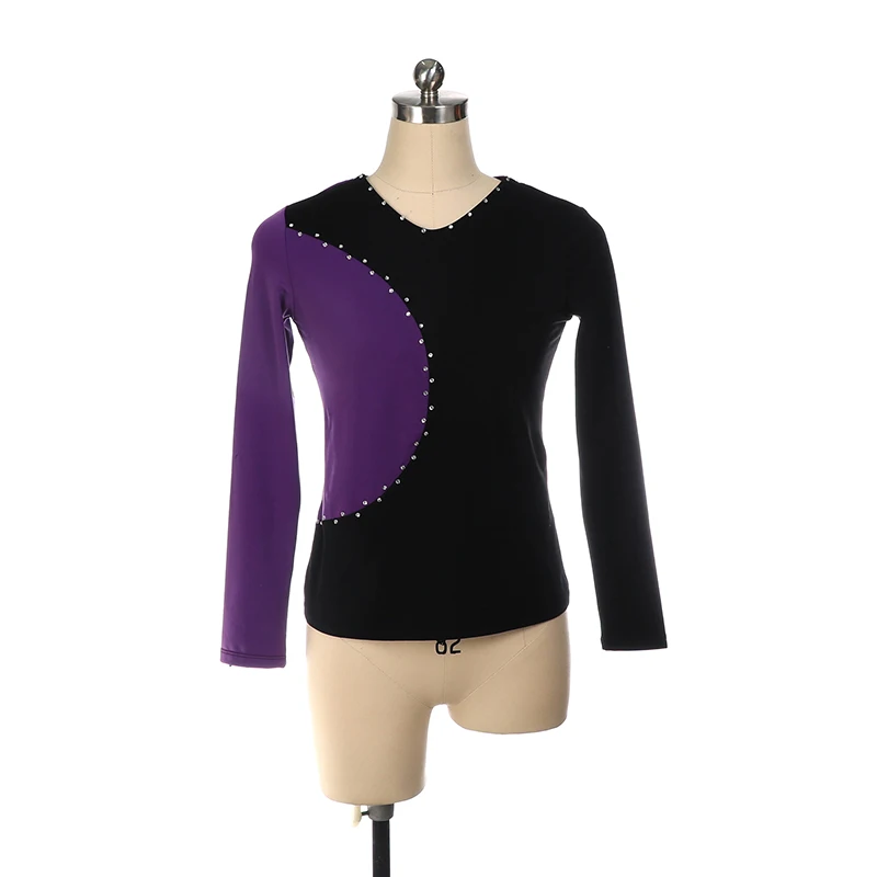 Figure Skating T-Shirt Girls Women'S Top Adult Training Competition Patinaje Skating Modal Fabric Gymnastics Suit