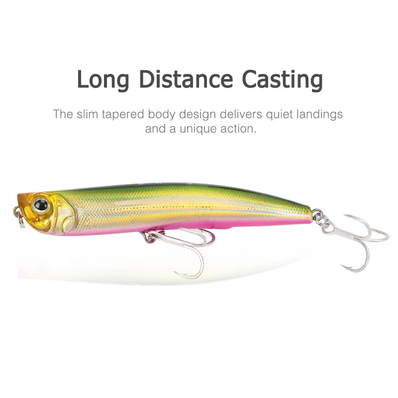 TSURINOYA DW17 Popper Fishing Lure 9cm 10g Topwater Artificial Bait With Magnetic Material Inside The Body