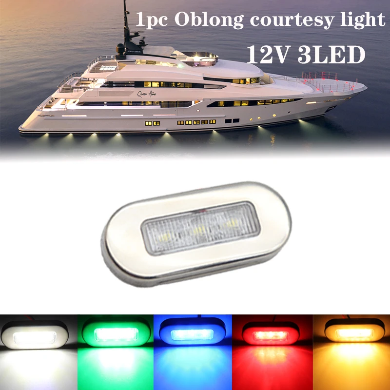 3led 12v Boat Stair Deck Side Marker Light Indicator Turn Signal