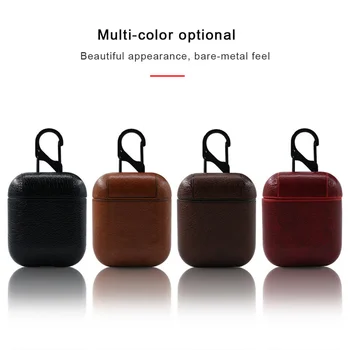 

2019 Full Protective Shell Leather Charging Headphone Earphone Case Cove for AirPods Silicone Case Cover Protective Skin Sport