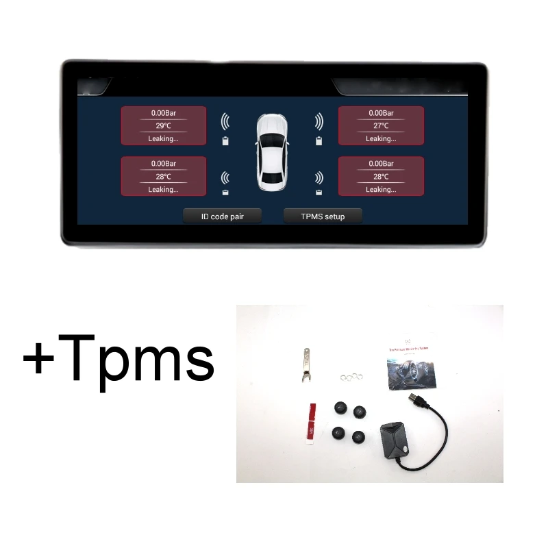 Liandlee Car Multimedia Player NAVI 10.25 inch For Audi A4 B9 8W~ CarPlay TPMS Radio Stereo GPS Navigation - Цвет: Add Tpms