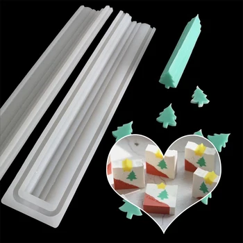

SJ New Christmas Tree Silicone Soap Molds Handmade Soap Making Not Leak Cake Roll Sandwich 3d Resin,Candle, Plaster Molds