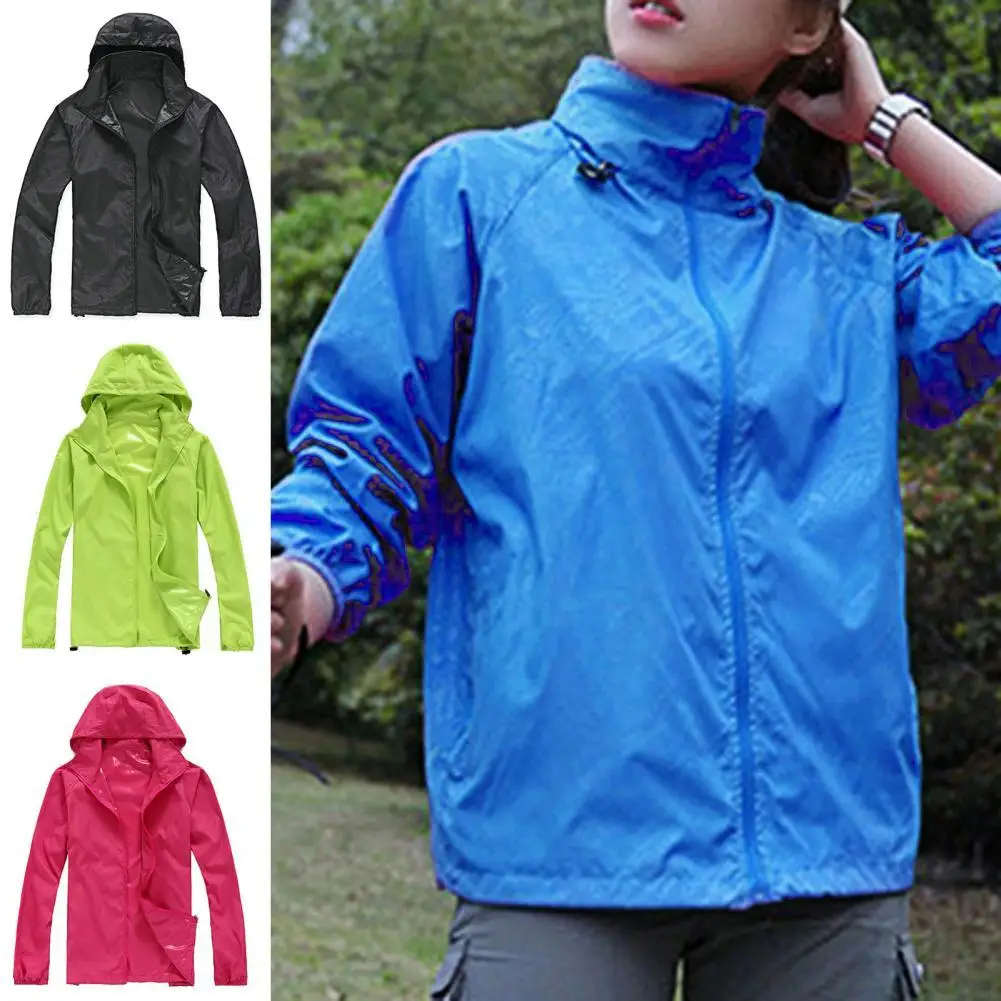 Outdoor Jacket Solid Color Quick Dry Casual Waterproof Windproof  Sunscreen Sports Coat for Jogging solomeya пилка полировщик профессиональная мгновенный блеск two tone color quick shine