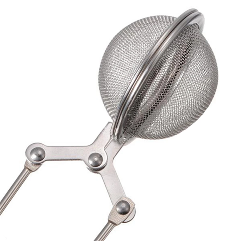 Stainless Steel Tea Filter Leaves Herb Mesh Ball Infuser Kettle Pots Cup Coffee Filter Squeeze Strainer