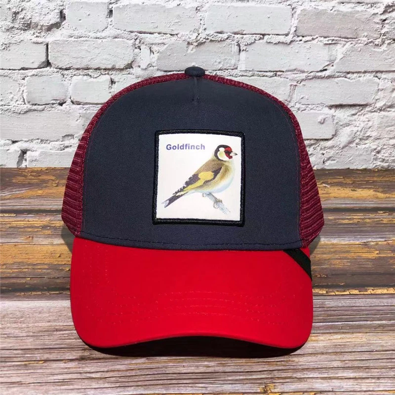 blue GOLDFINCH Новинка, GoorinS, животная ферма, шляпа для мужчин, Лев, зверь, вышивка, бейсболка, животное, дышащая сетка, Дальнобойщик, хип-хоп шапки - Цвет: blue GOLDFINCH