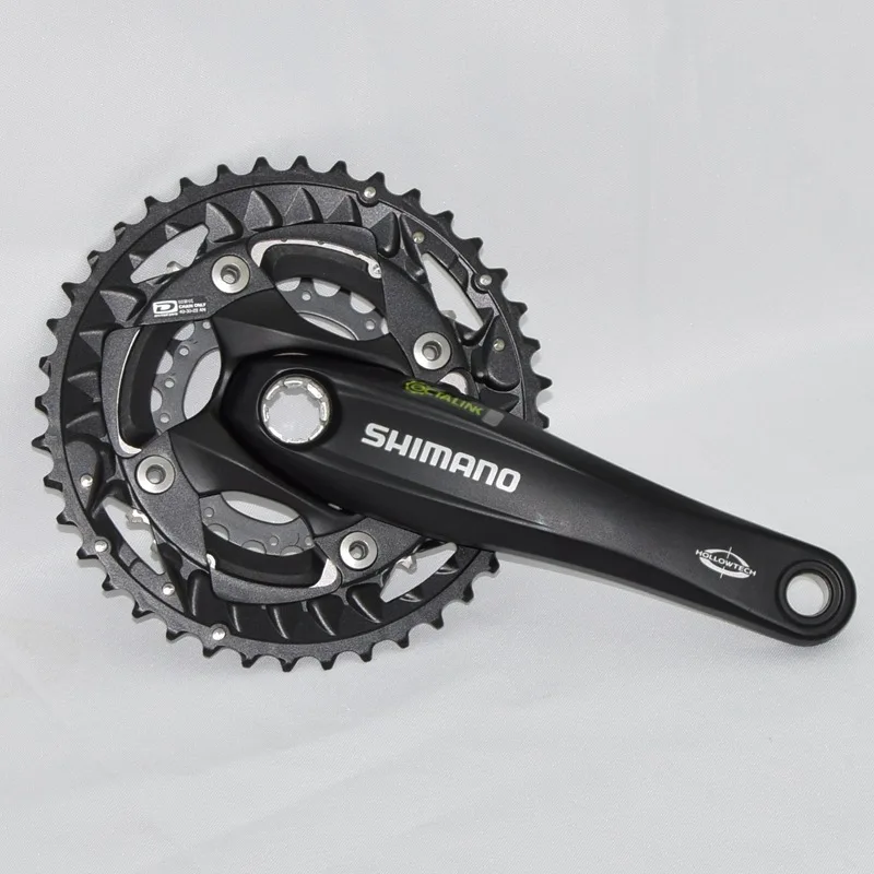 Shimano M523 святить цельное шлицевой шатун со звездами для велосипеда Шестерни 10-Скорость шатун для горного велосипеда 30 Скорость диаметра окружности болтов