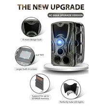 801A с литий-ионным аккумулятором 5000 мАч, камера для слежения, 8 кнопок, 16 МП, 1080 P, Охотничья камера, HD видео, дикая скаутская ИК камера ночного видения
