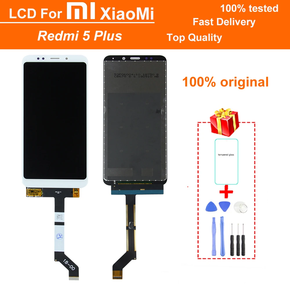 

Original 5.99" LCD Display for XIAOMI Redmi 5 Plus LCD Touch Screen Digitizer Assembly Replacement Screen, with frame Display
