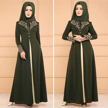 Vestido Hijab americano de Moda musulmana de Eid Abaya, Dubái, Turquía, para damas, ropa americana, Kaftan islámico, novedad de 2020