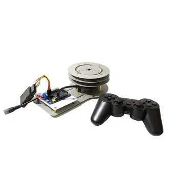 PS2 Remote Control Steel 1 DOF Electric PTZ Robot Arm Rotating Base Stand with 180, 270 Degree Servo DIY STEM Educational Toys industrial robot 3d rotate mechanical arm alloy manipulator 6 dof robot arm rack with 996 servos 1 alloy gripper controller