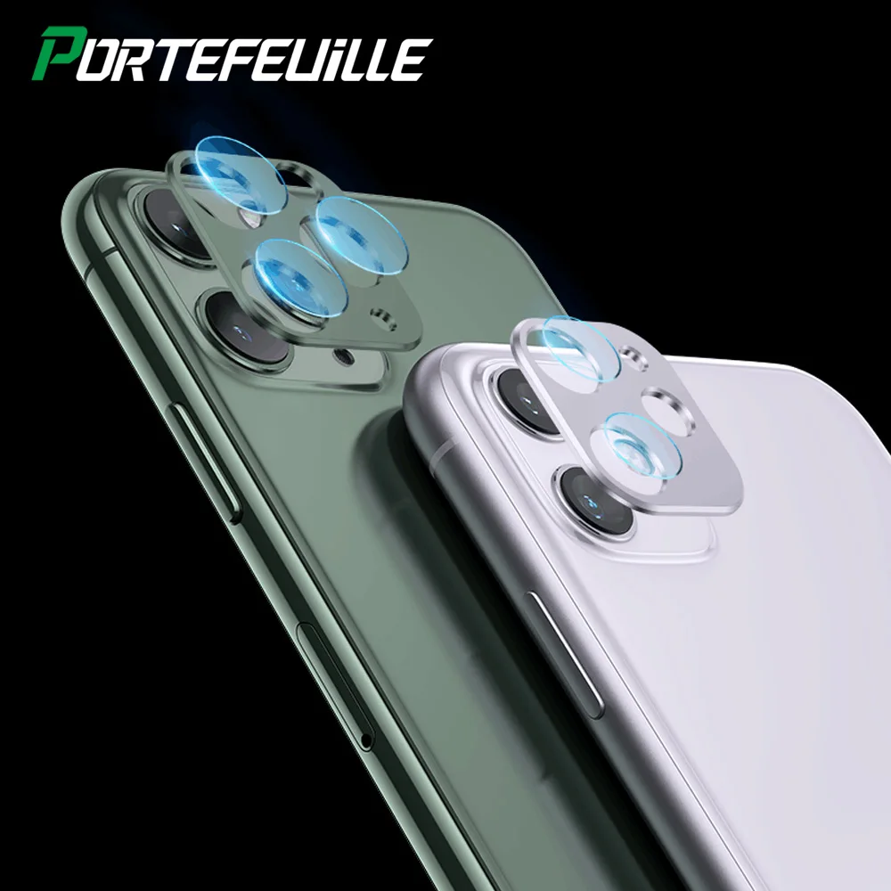 Задняя камера Объектив Закаленное стекло для Iphone 11 Pro Max металлический задний