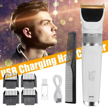 

1 Set Men's Electric Hair Trimmer Kit Professional Cordless Hair Cutter Machine USB Rechargeable Clipper Barber Haircut Machine